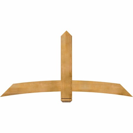 Ekena Millwork Bellingham Rough Sawn Timber Gable Bracket, Western Red Cedar, 72"W x 36"H x 2"D x 6"F, 12/12 Pitch GBW072X36X0206BEL00RWR